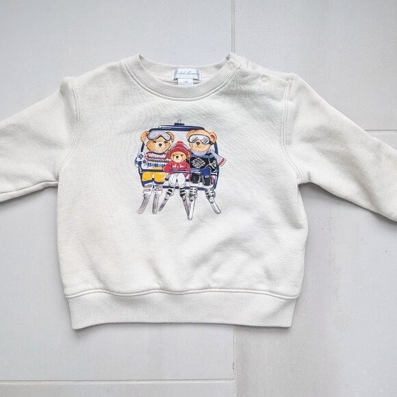(4/$20) Polo Ralph Laruen -  Bear Skiing Break Sweatshirt - Picture 2 of 7